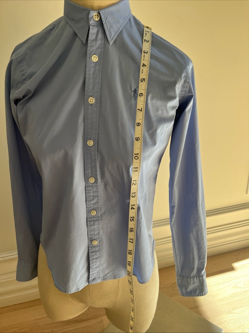 Ralph Lauren Women’s Slim Fit Pale Blue Button-Down Shirt - Picture 7 of 10